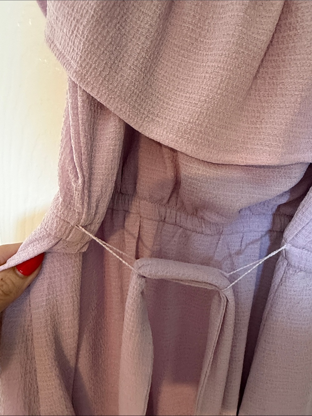 Express Lilac Off-Shoulder Ruffle Mini Dress - Picture 4 of 4